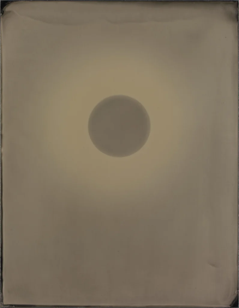 This image depicts a photograph by artist Ben Cauchi titled 'Untitled', an artwork made in 2018. The medium is ambrotype photogram. The size of this artwork is 36x28 cm. This artwork was first shown in the exhibition 'Jacob's Ladder' at Ingleby Gallery in 2018.