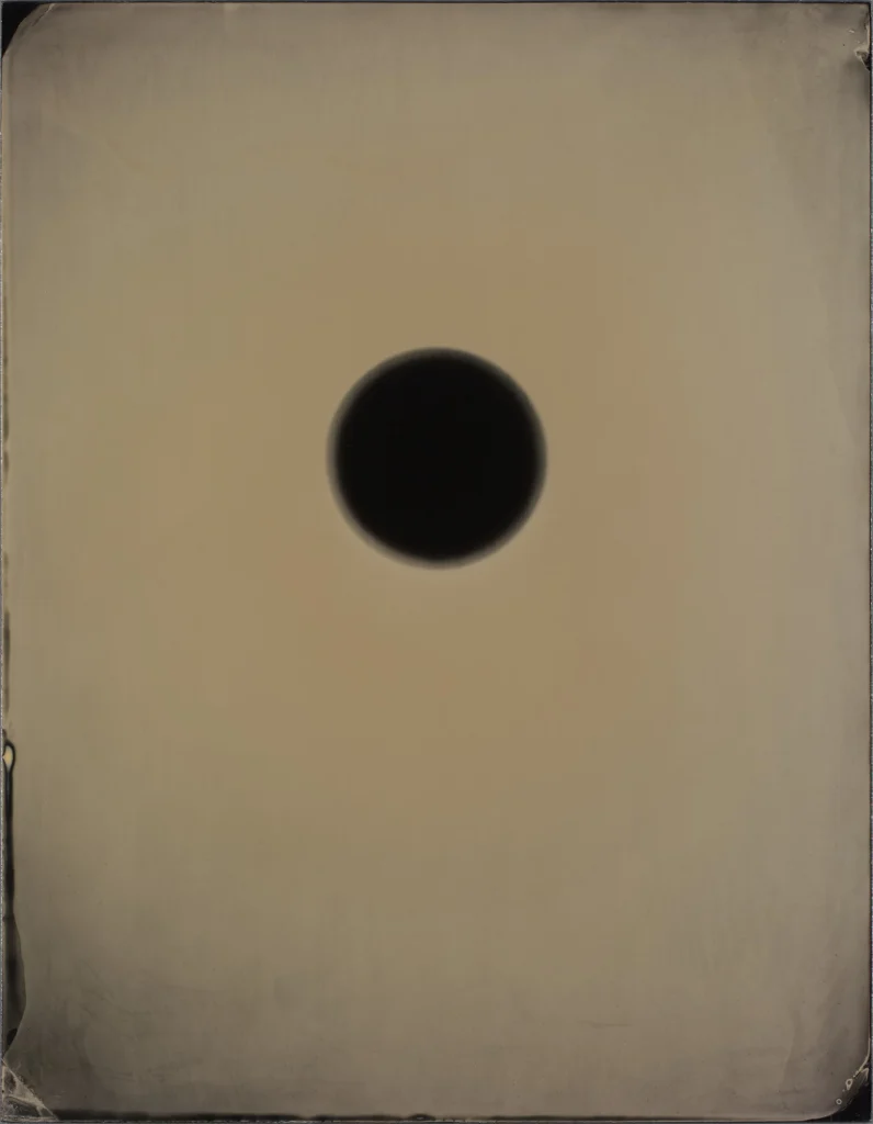 This image depicts a photograph by artist Ben Cauchi titled 'Untitled', an artwork made in 2018. The medium is ambrotype photogram. The size of this artwork is 36x28 cm. This artwork was first shown in the exhibition 'Jacob's Ladder' at Ingleby Gallery in 2018.